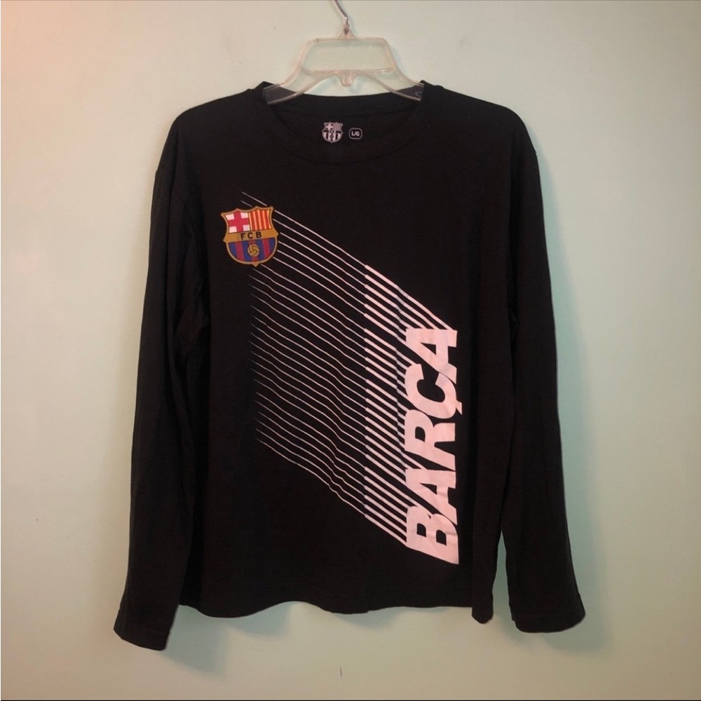 FC Barcelona Long Sleeved Graphic Tee Size Large